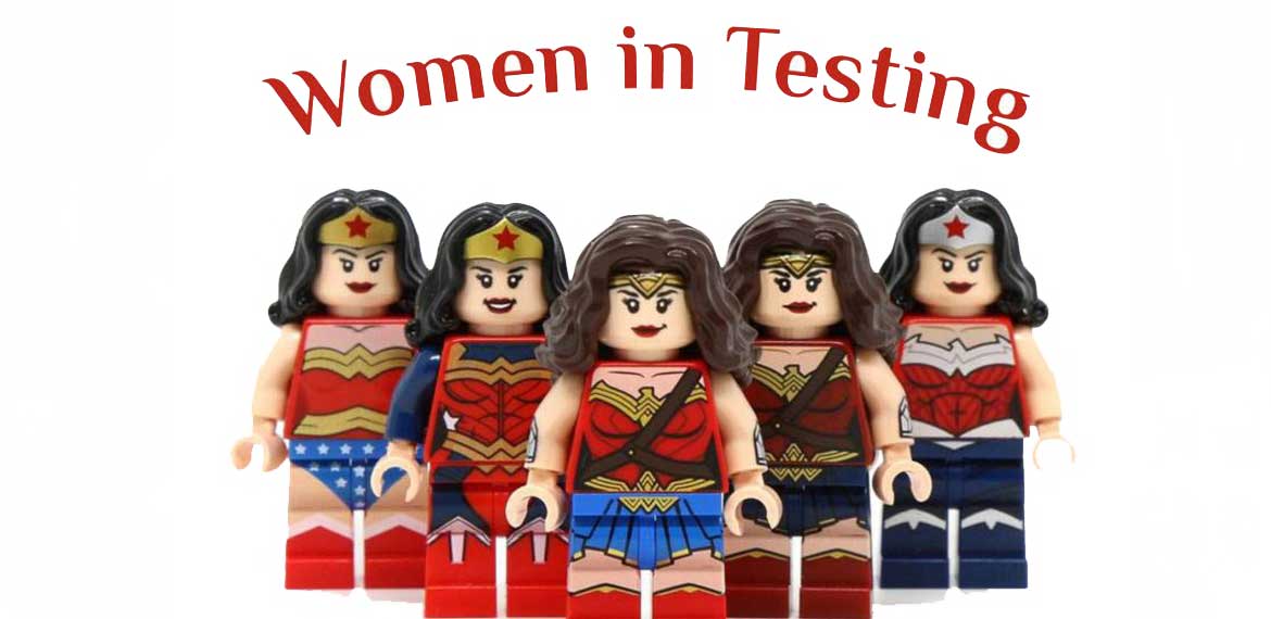 Lego figures of 5 women superheroes