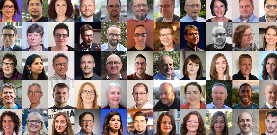 Headshot collage of the EuroSTAR 2019 speakers