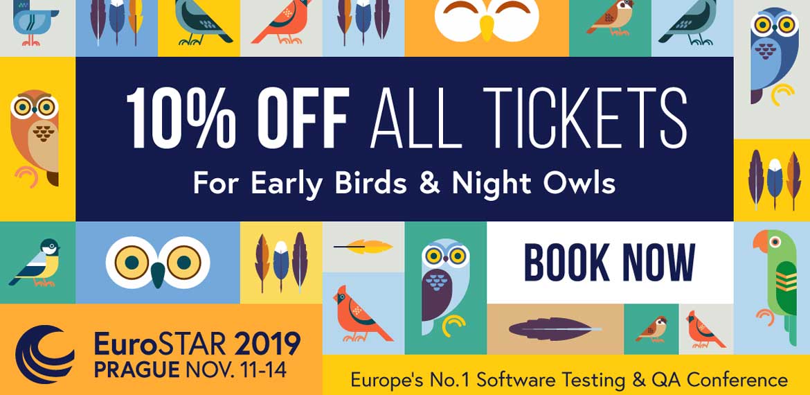 Early bird offer: 10% off all EuroSTAR tickets