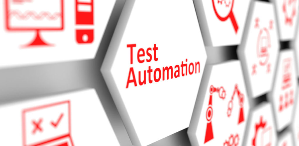 Test automation concept cell blurred background 3D illustration