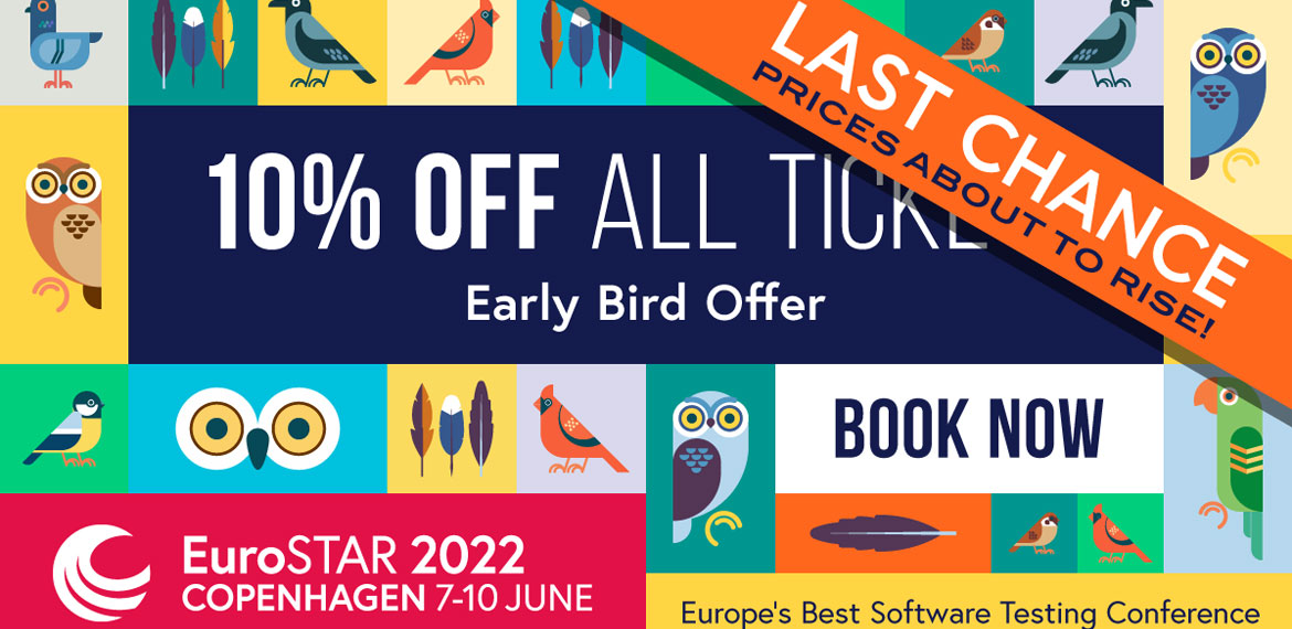 The EuroSTAR Early Bird offer is ending April 22nd