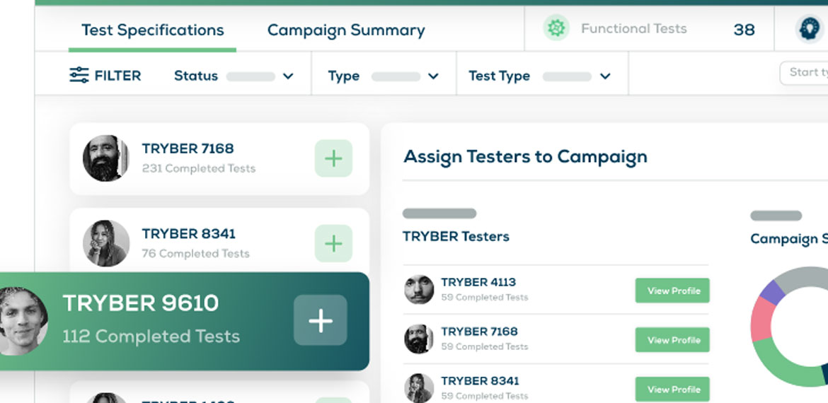 3 methods of test book testing - user interface dashboard